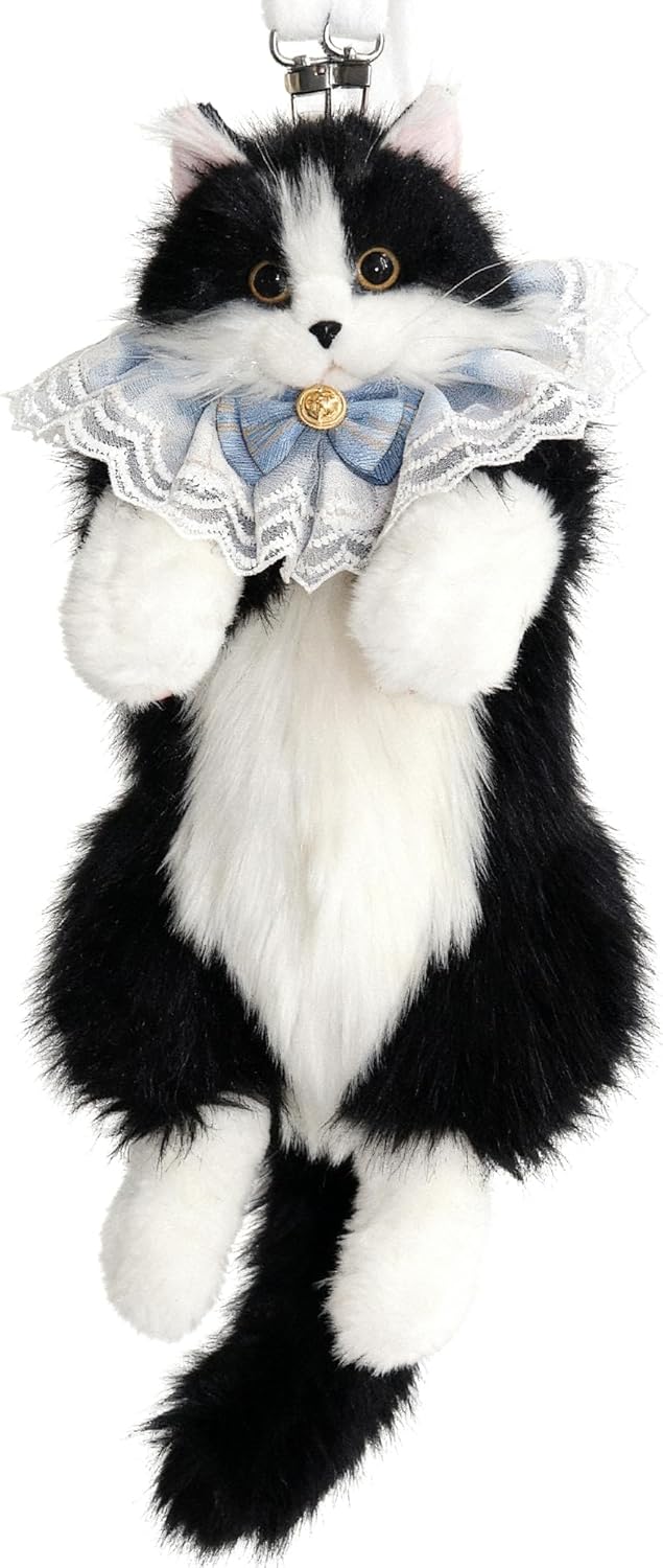 Krifey Cute Cat Handcrafted plush Backpack