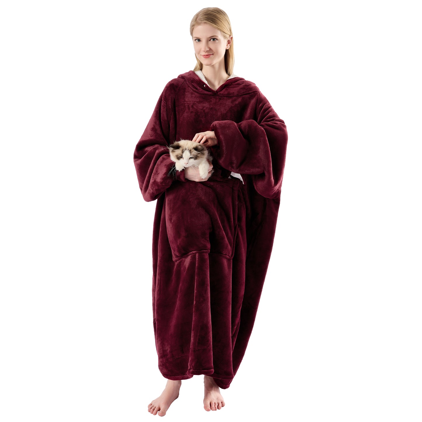 Krifey Big & Tall Wearable Blanket Hoodie