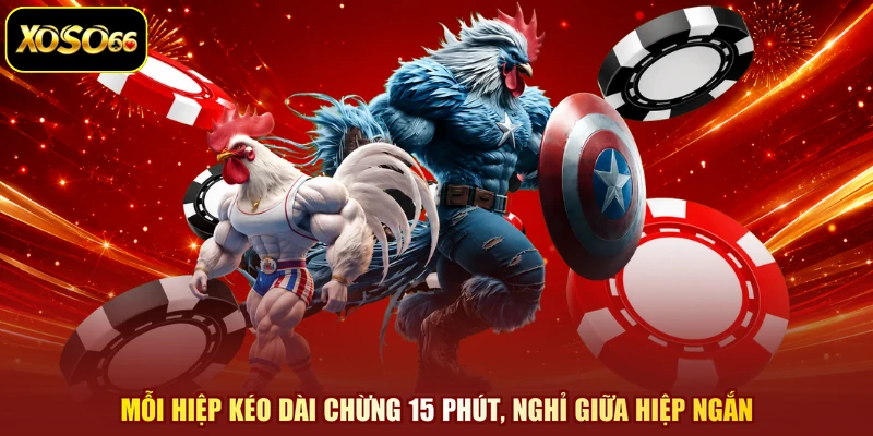 Mỗi hiệp kéo dài chừng 15 phút, nghỉ giữa hiệp ngắn